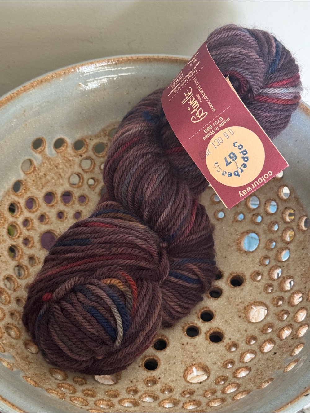Colinette Hand-Dyed Merino Wool Yarn - Mulled Berry Tones One Skein